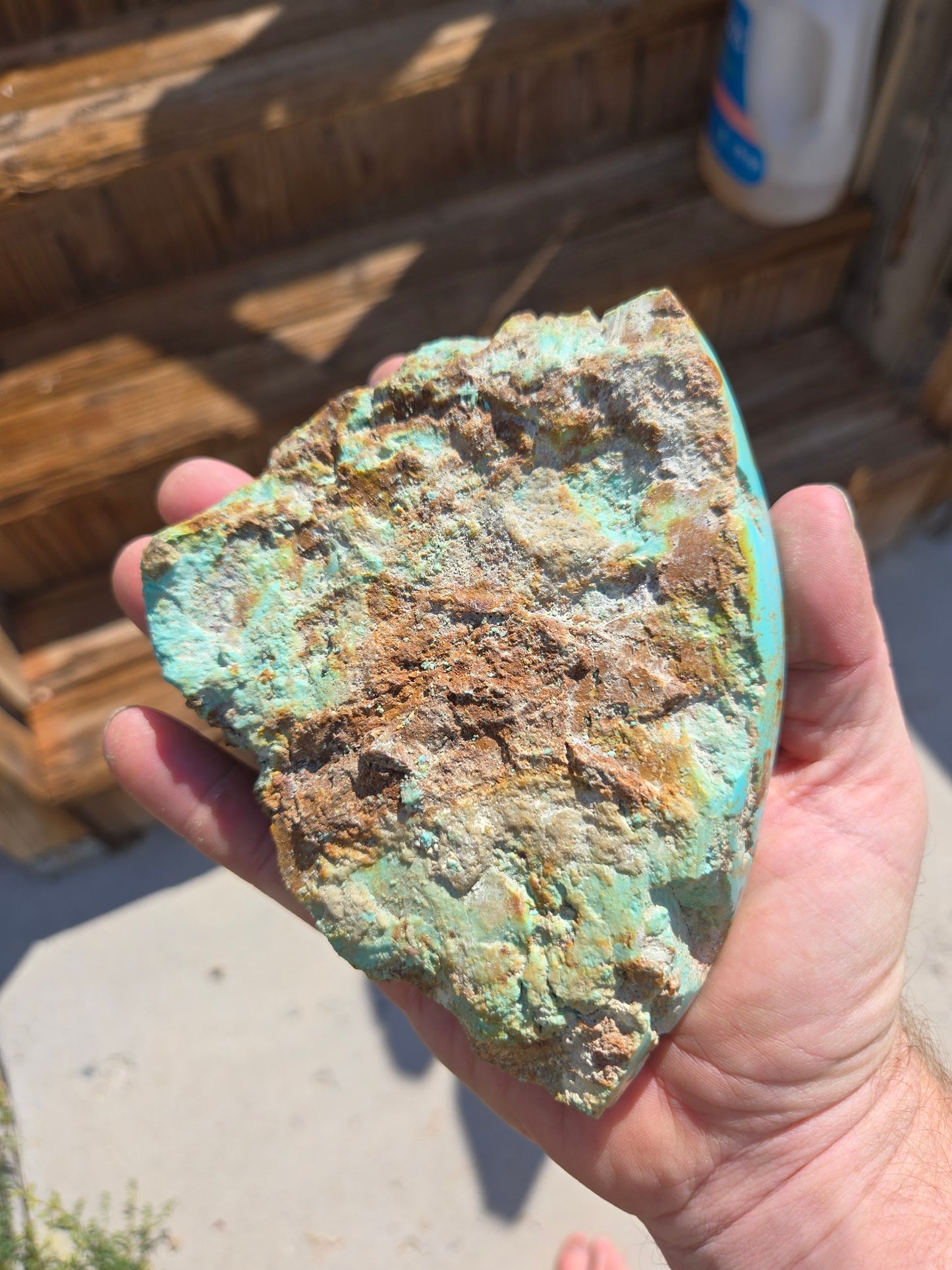 Patagonia Turquoise rough for cabbing - 555 grams
