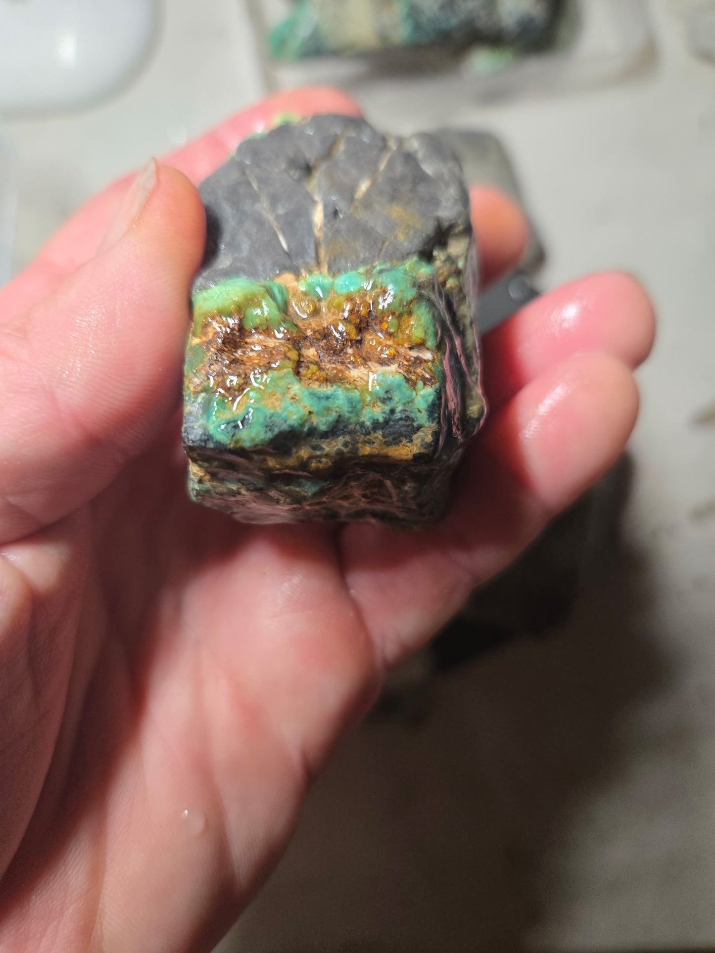 Blue Boy Variscite/Turquoise rough for cabbing - Natural Nevada Variscite - 1000 gram lot 1