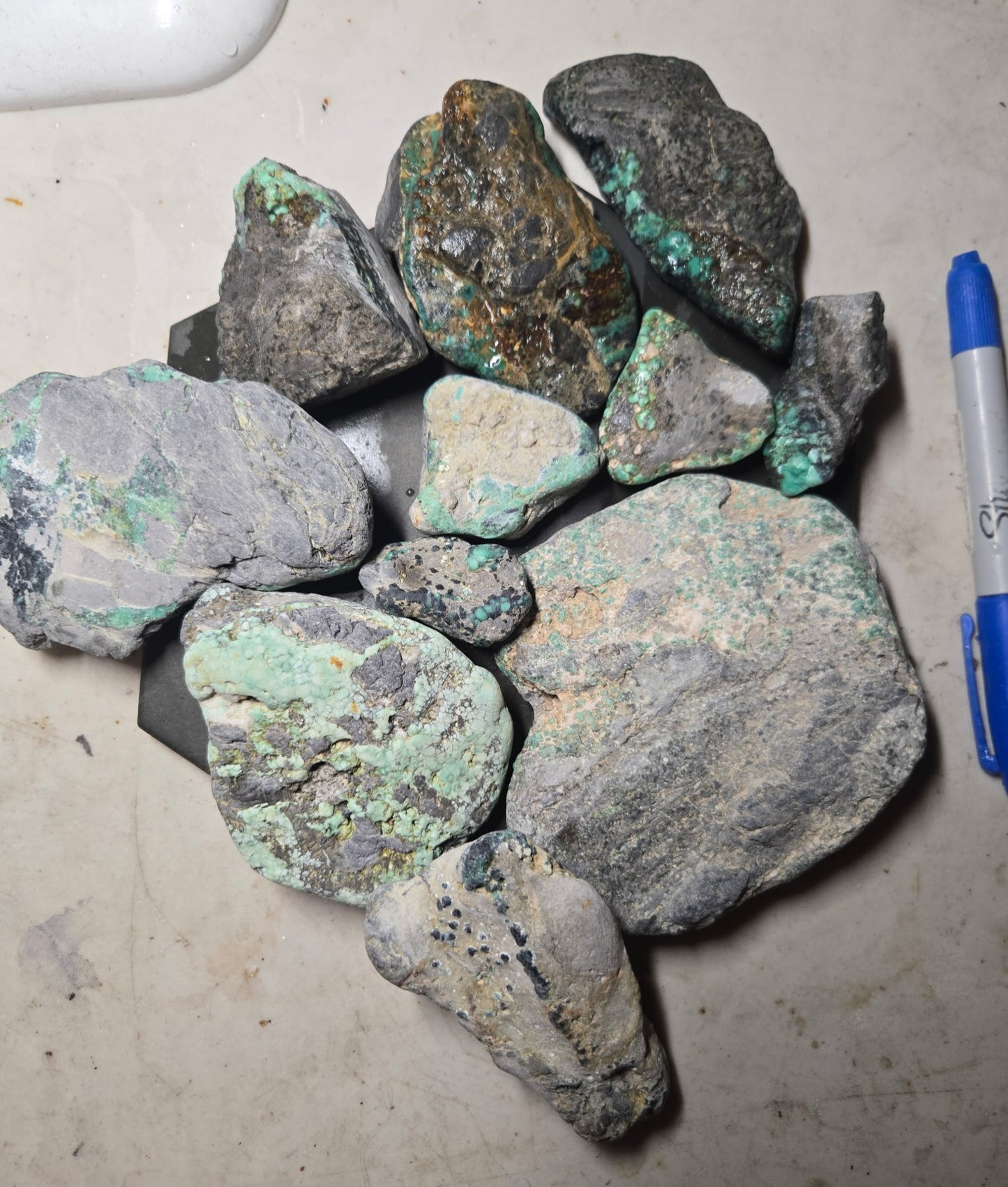 Blue Boy Variscite/Turquoise rough for cabbing - Natural Nevada Variscite - 1000 gram lot 2