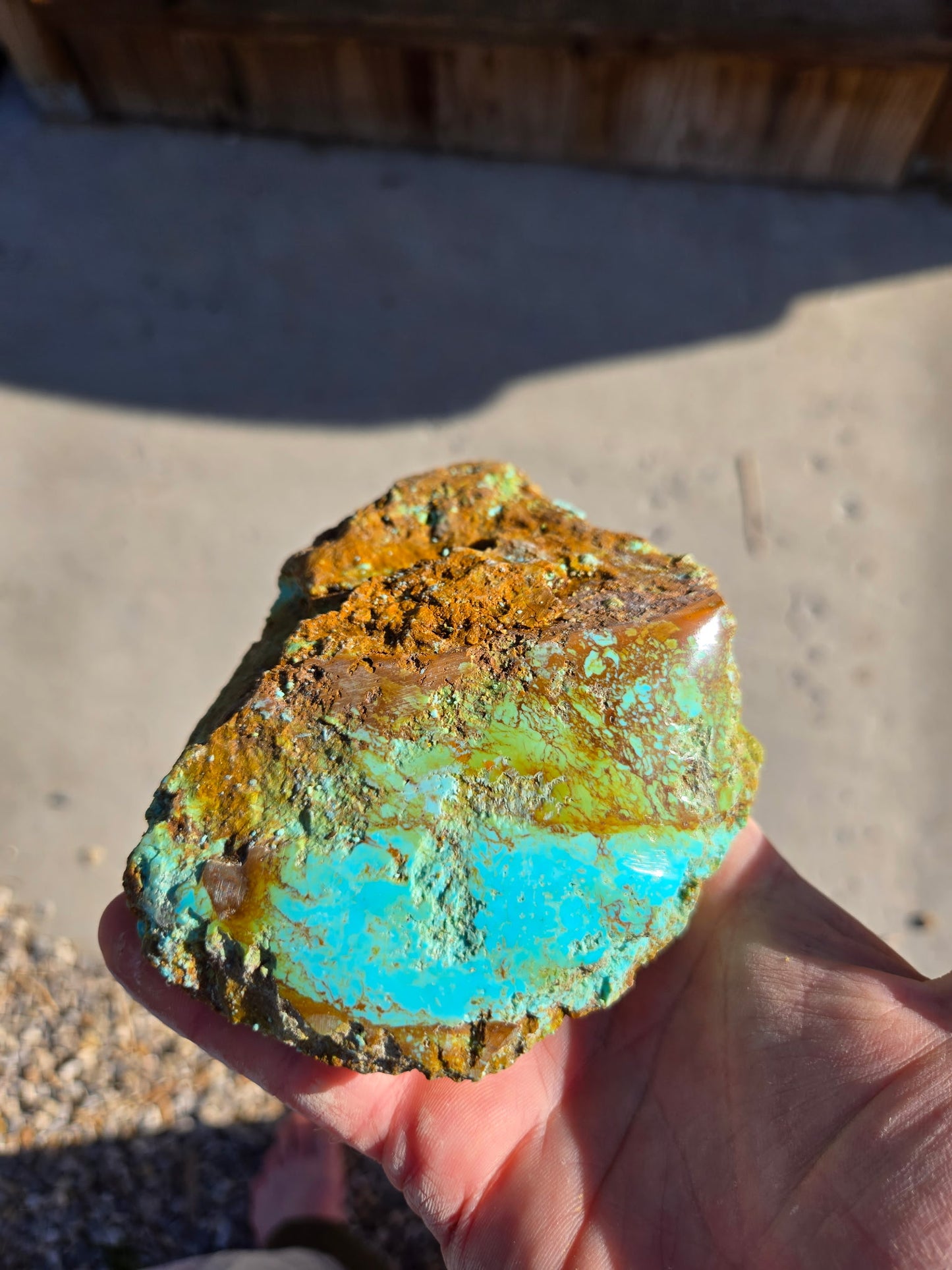 Patagonia Turquoise rough for cabbing - 515 grams