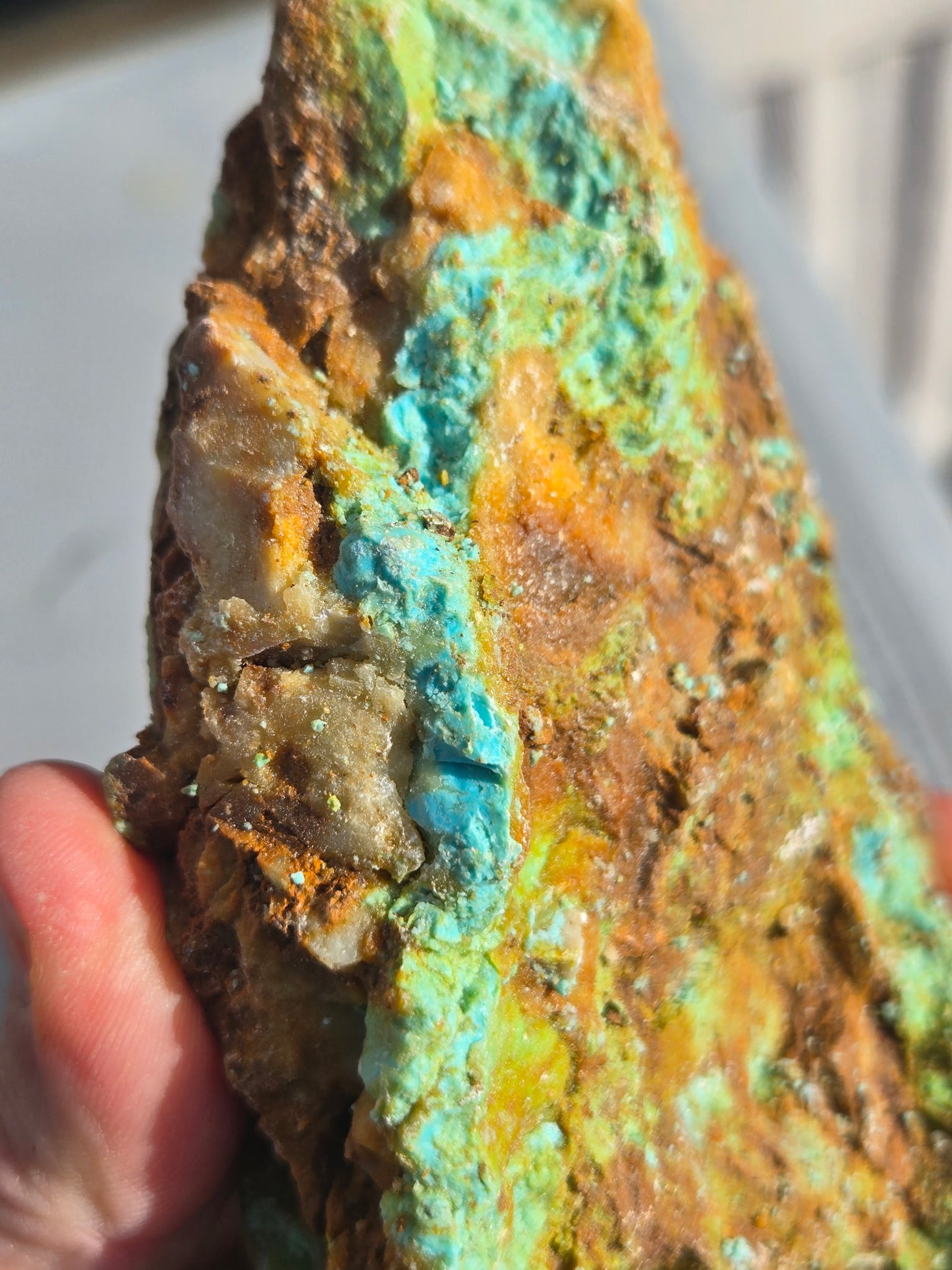 Patagonia Turquoise rough for cabbing - 682 grams