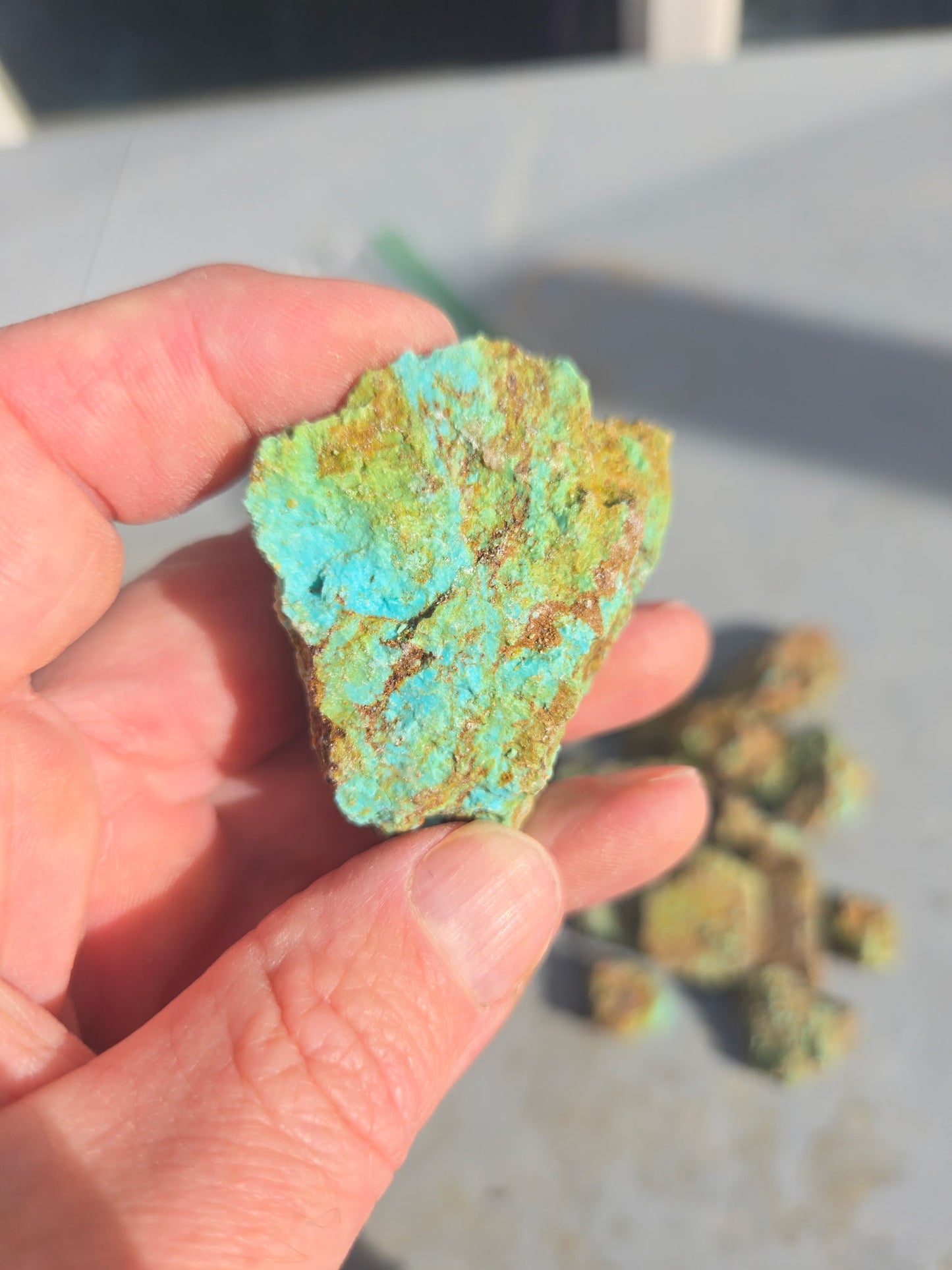 Patagonia Turquoise rough for cabbing - 448 grams