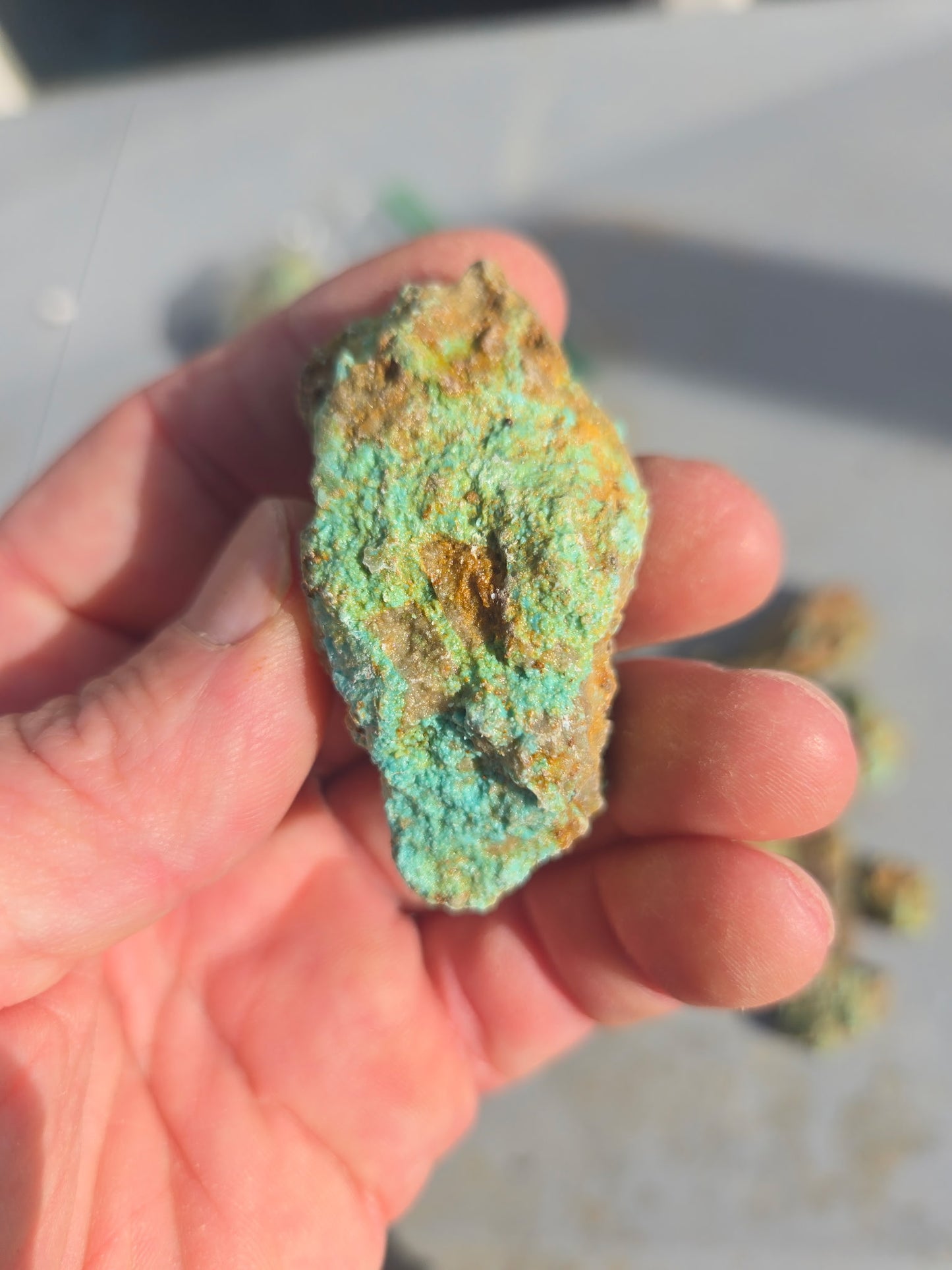 Patagonia Turquoise rough for cabbing - 448 grams