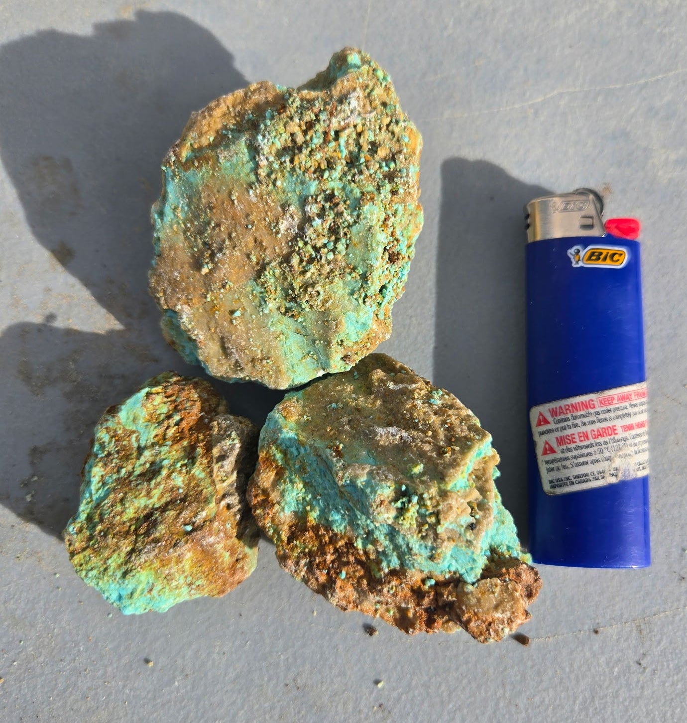 Patagonia Turquoise rough for cabbing - 224 grams