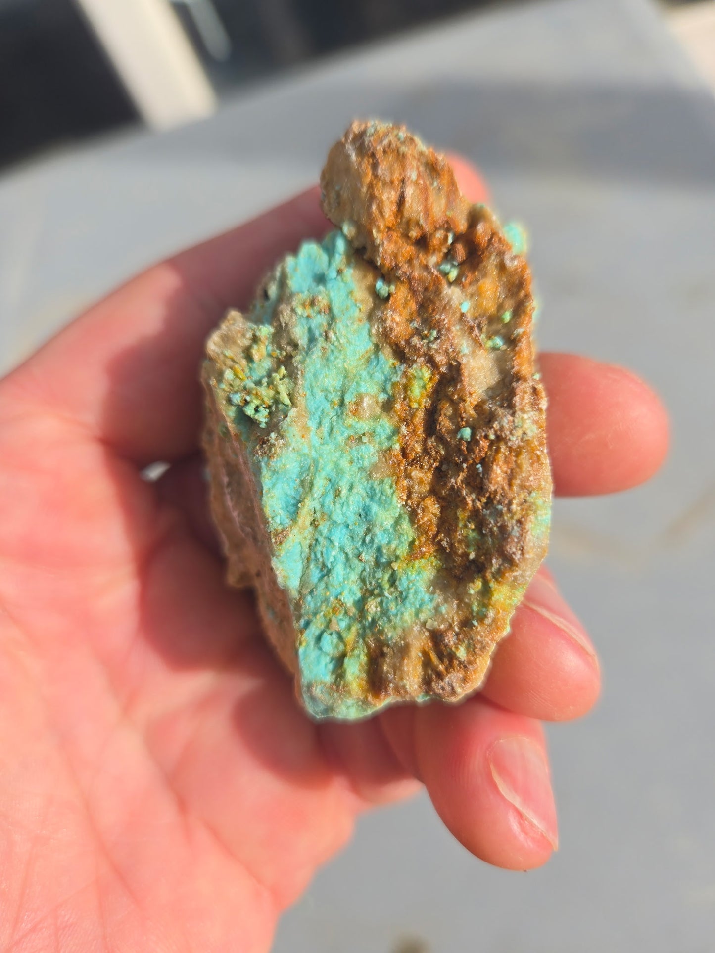 Patagonia Turquoise rough for cabbing - 224 grams