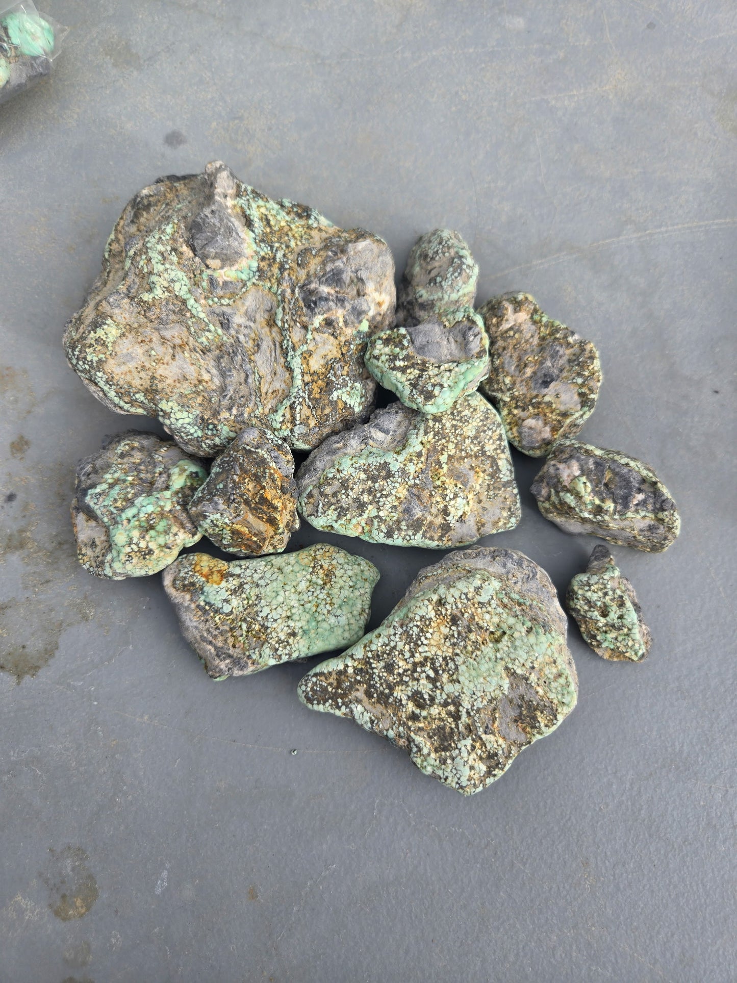 Custom for Eric - Blue Boy Variscite/Turquoise rough for cabbing -  Natural Nevada Variscite - 548 grams