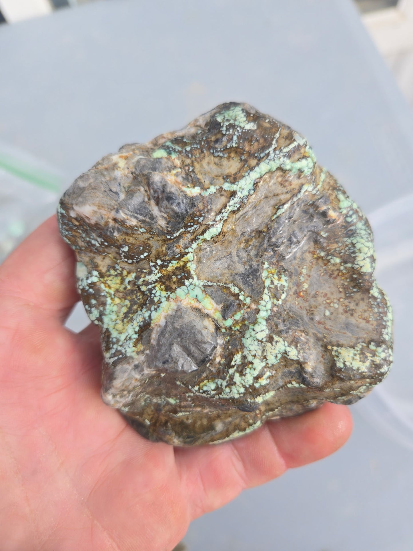 Custom for Eric - Blue Boy Variscite/Turquoise rough for cabbing -  Natural Nevada Variscite - 548 grams