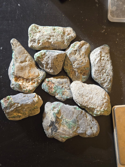 Custom for Michael - Blue Boy Variscite/Turquoise rough for cabbing - Natural Nevada Variscite - 1KG lot