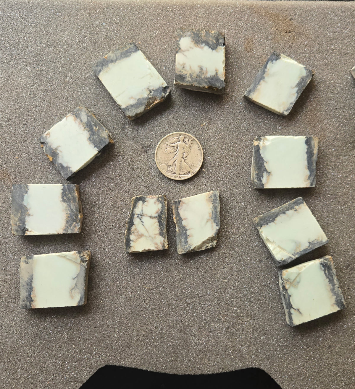 Custom for Chuck - Aloe Variscite/Turquoise slabs for cabbing - Natural Nevada Variscite -  3 separate lots